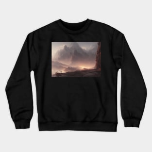 easy landscape, beautiful wall painting for living room fascinating Crewneck Sweatshirt